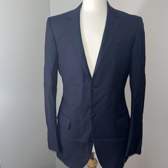 Alexander McQueen Navy Blue Unstructured Notch Lapel Blazer 38R 48IT Dual Vents - Picture 1 of 5